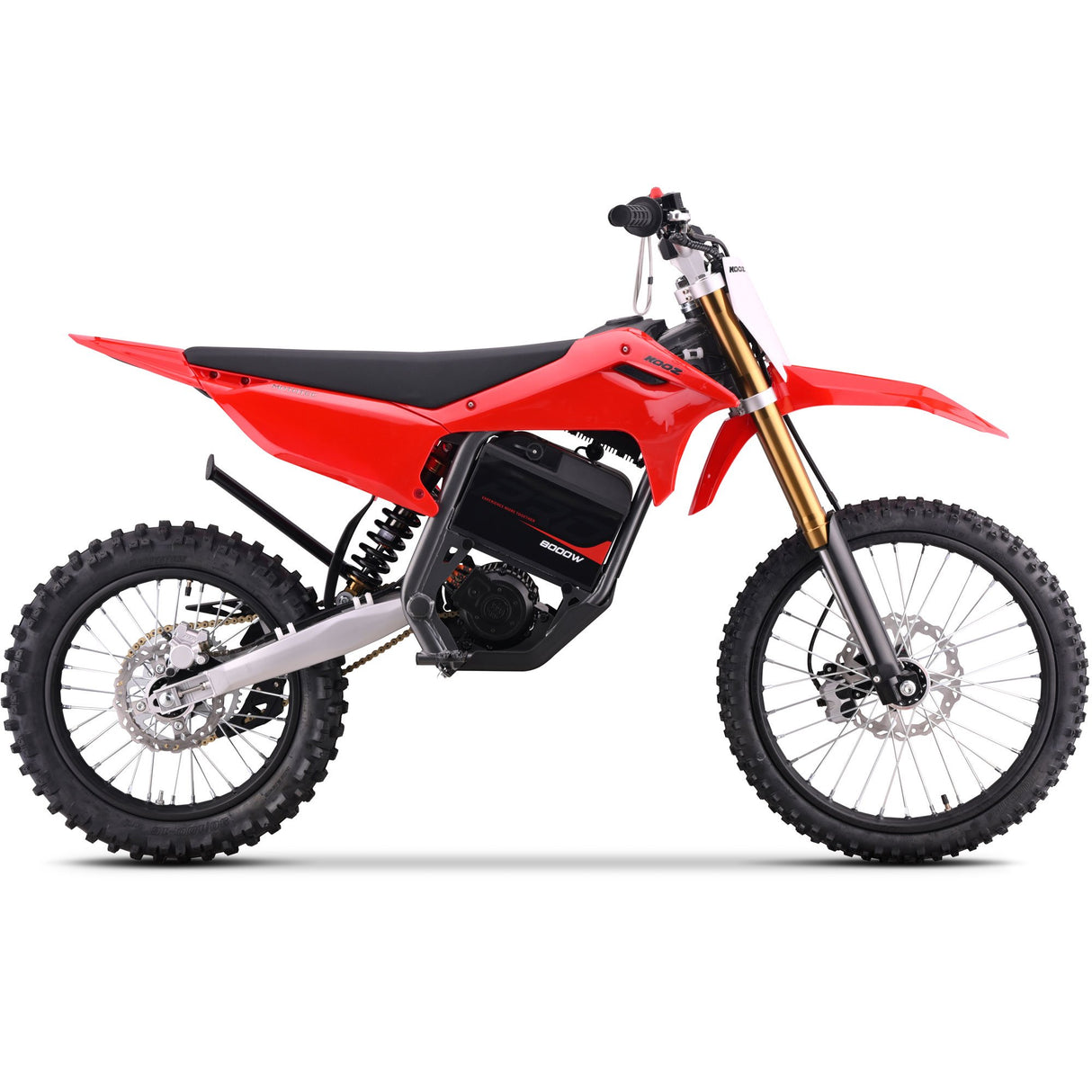 MotoTec 72v 8000w Pro Electric Dirt Bike 19/16 Lithium - Red