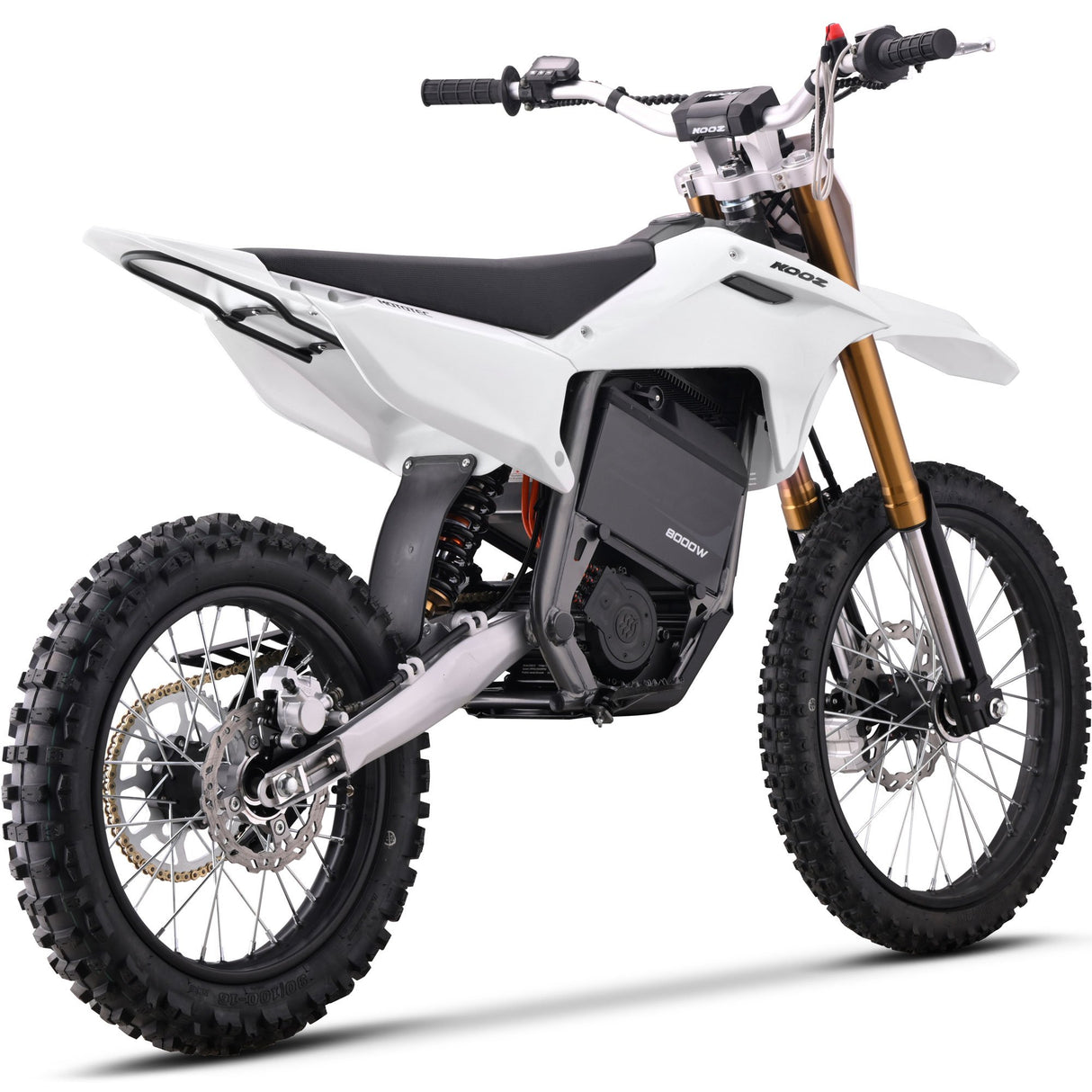 MotoTec 72v 8000w Pro Electric Dirt Bike 19/16 Lithium - White