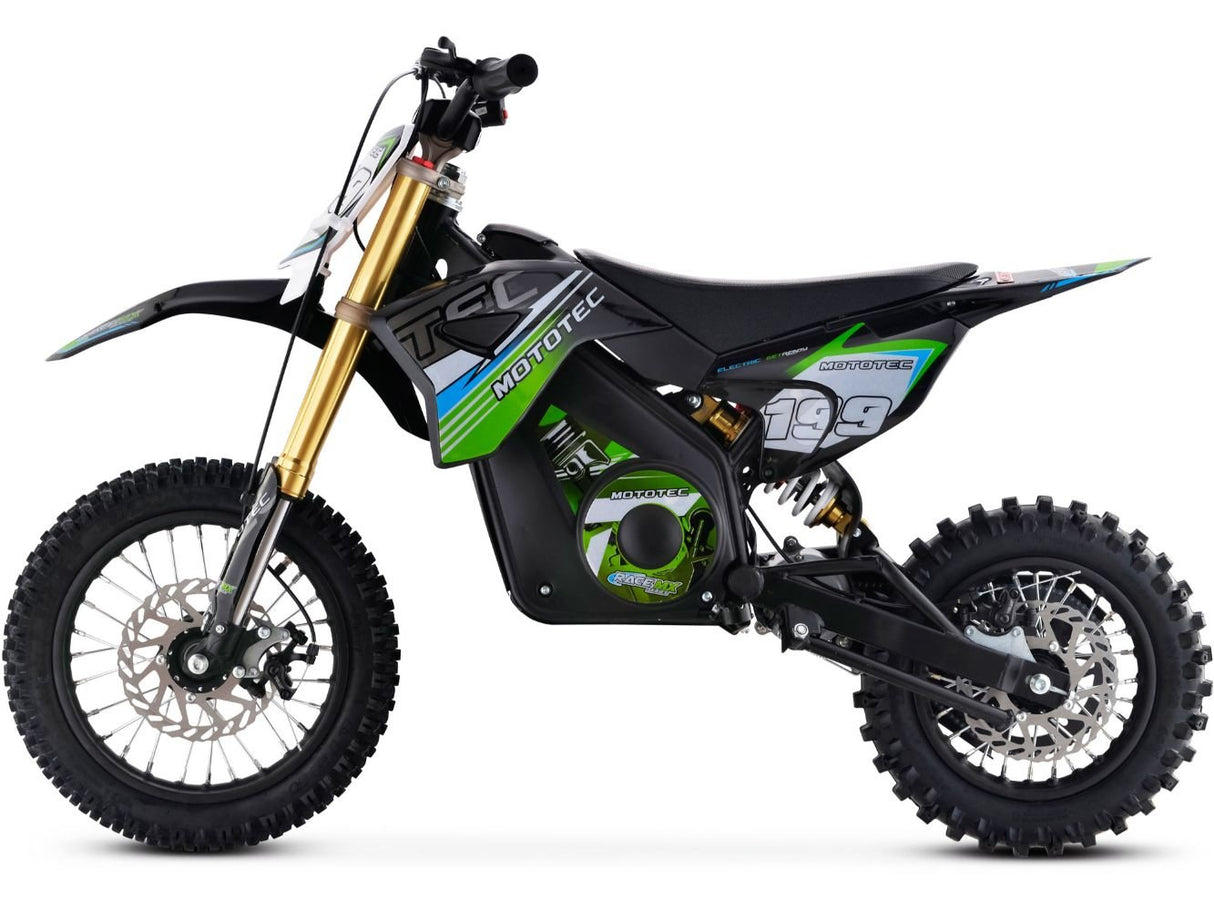 MotoTec 36v 1200w Pro Electric Dirt Bike Lithium - Green