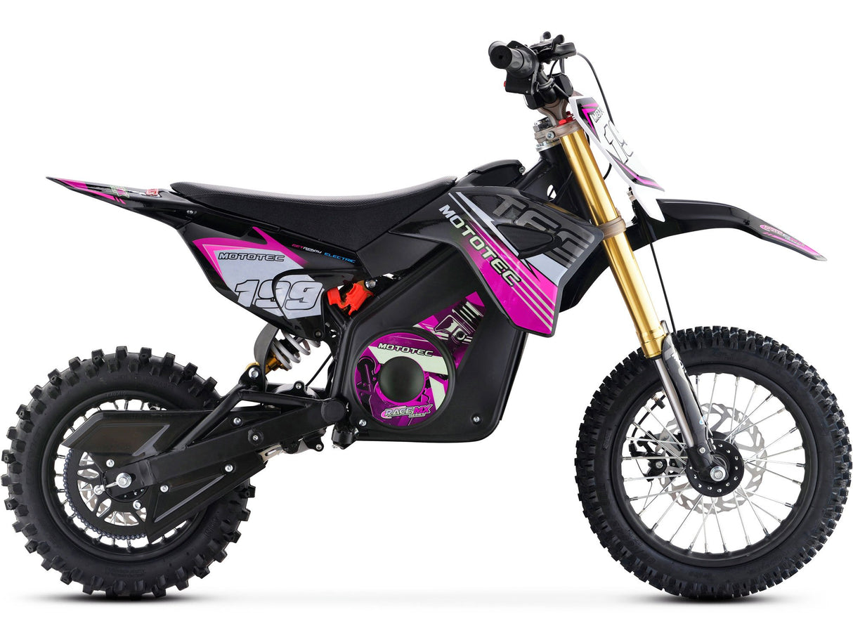 MotoTec 36v 1200w Pro Electric Dirt Bike Lithium - Pink