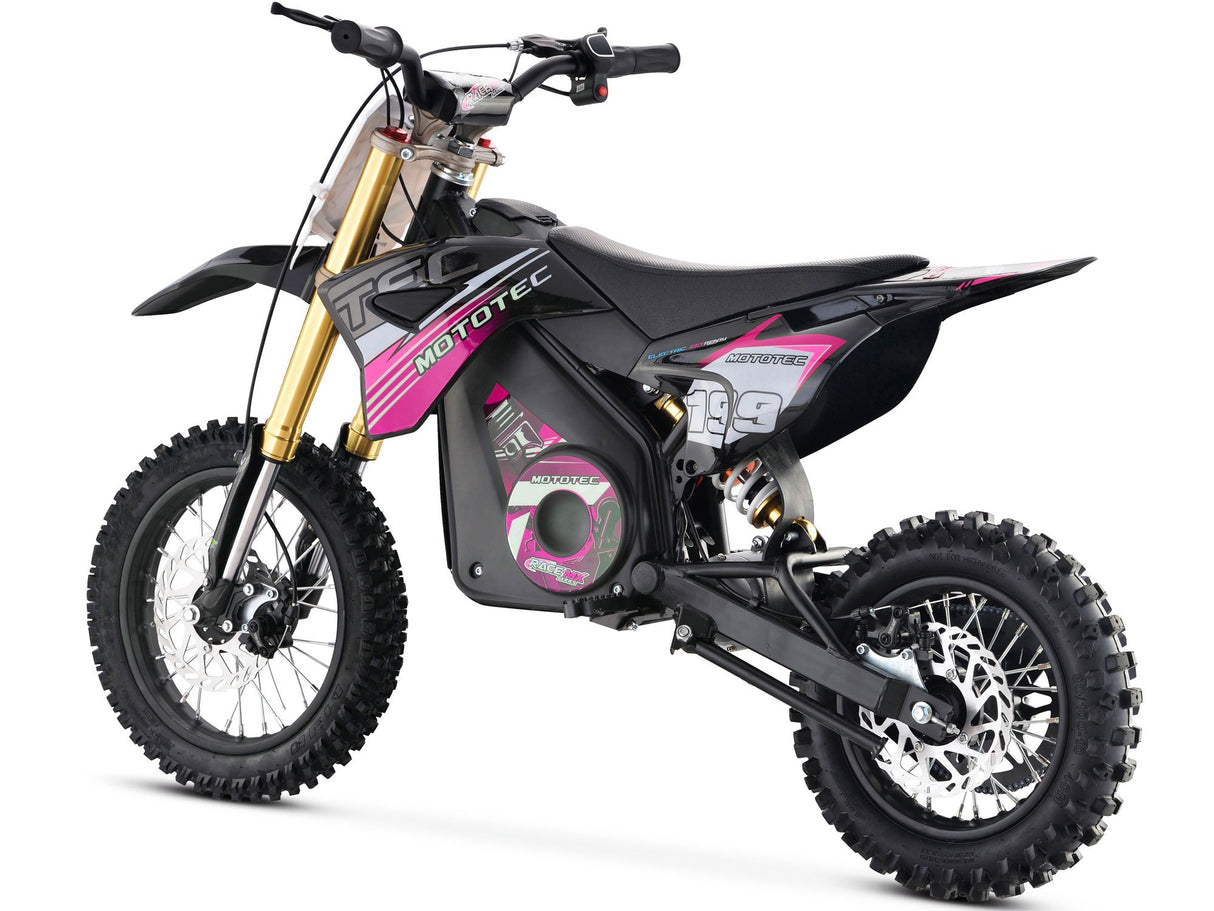 MotoTec 36v 1200w Pro Electric Dirt Bike Lithium - Pink