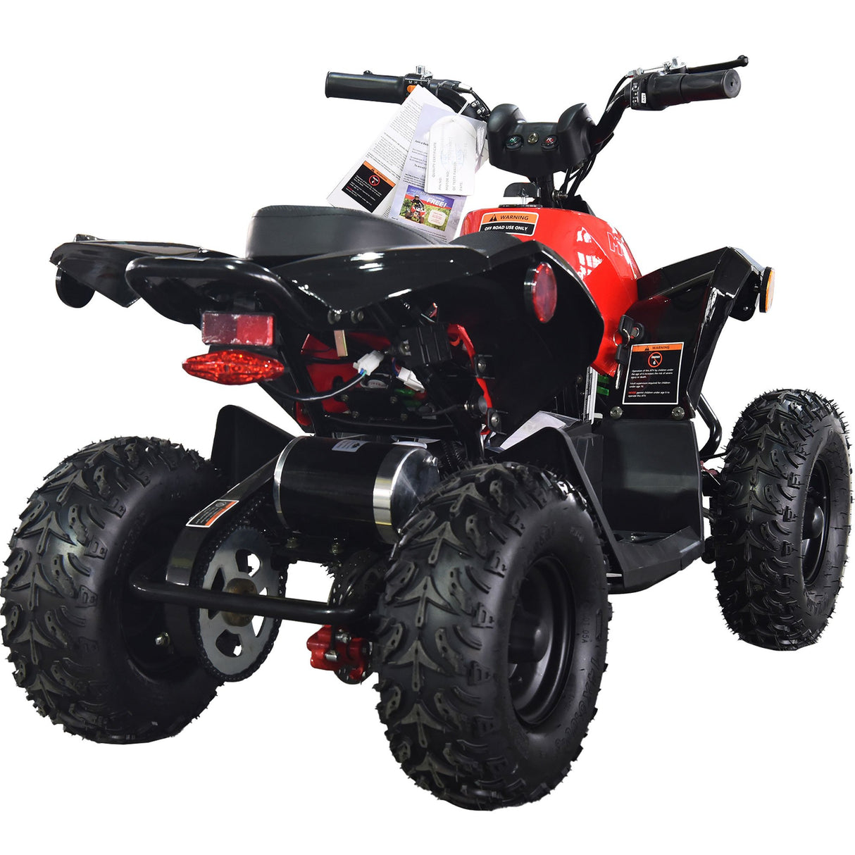 MotoTec - E-Bully 36v 1000w ATV Electric Kids Off-Road Vehicle - Red