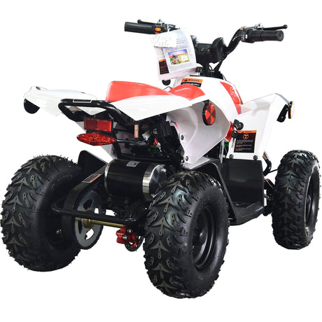 MotoTec - E-Bully 36v 1000w ATV Electric Kids Off-Road Vehicle - White