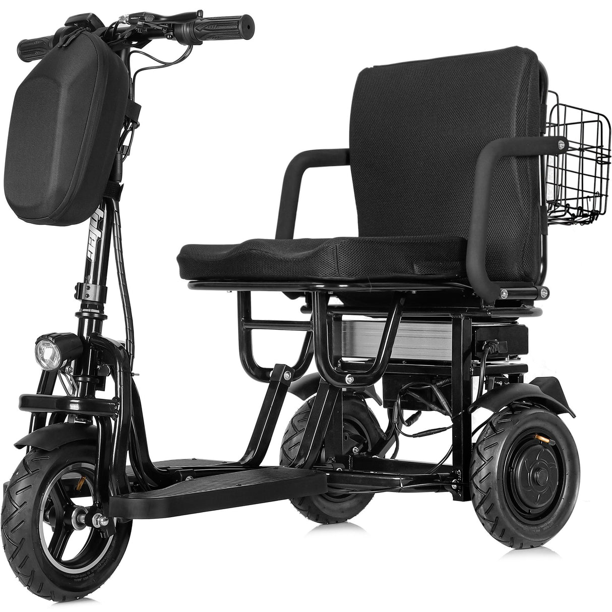 MotoTec Folding Mobility Electric Trike 48v 700w Dual Motor Lithium Bl