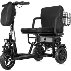 MotoTec Folding Mobility Electric Trike 48v 700w Dual Motor Lithium Bl