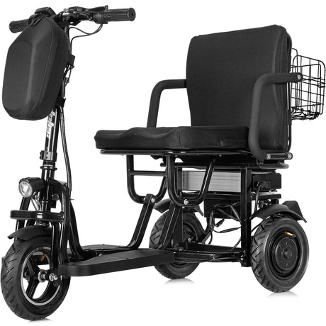 MotoTec Folding Mobility Electric Trike 48v 700w Dual Motor Lithium Bl