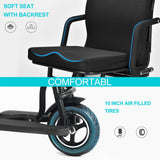 MotoTec Folding Mobility Electric Trike 48v 700w Dual Motor Lithium Bl