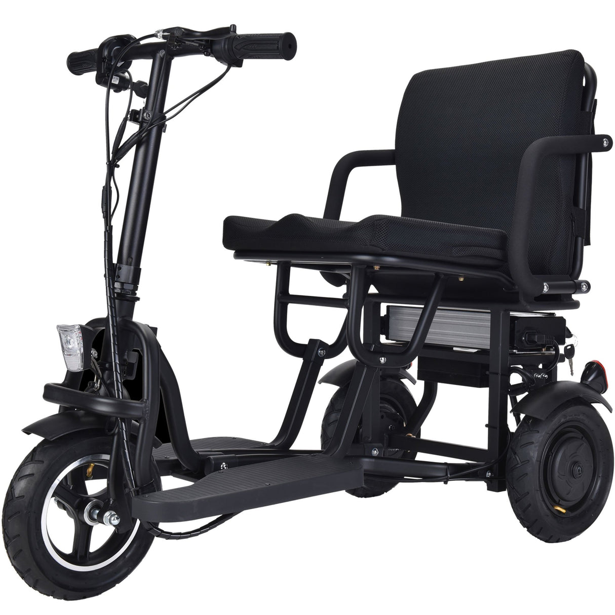 MotoTec Folding Mobility Electric Trike 48v 700w Dual Motor Lithium Bl
