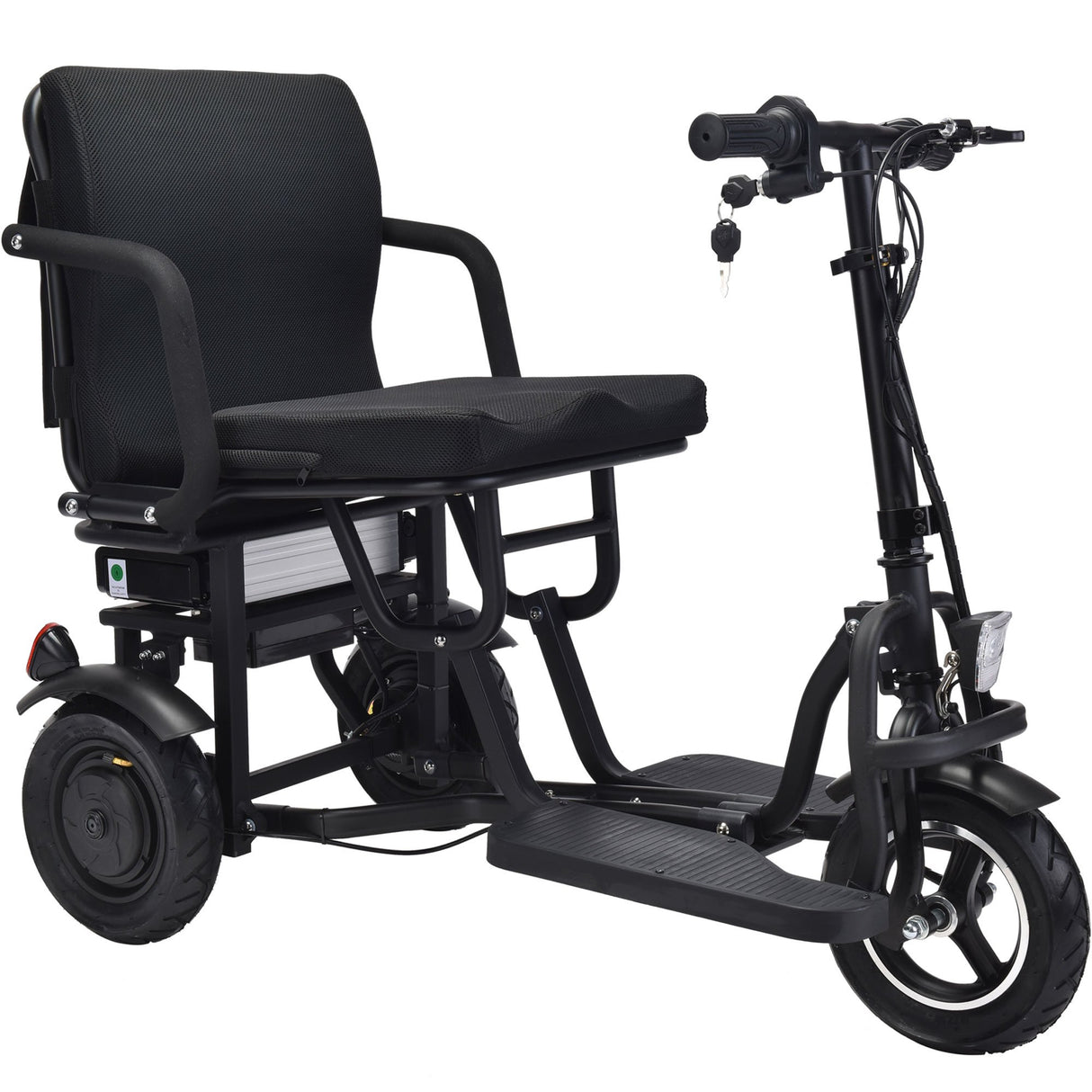MotoTec Folding Mobility Electric Trike 48v 700w Dual Motor Lithium Bl