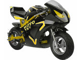MotoTec Gas Pocket Bike GT 49cc 2-Stroke - Yellow