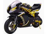 MotoTec Gas Pocket Bike GT 49cc 2-Stroke - Yellow