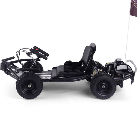 MotoTec Sandman Kids Gas Powered 49cc Go Kart - Black