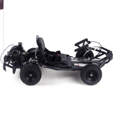 MotoTec Sandman Kids Gas Powered 49cc Go Kart - Black