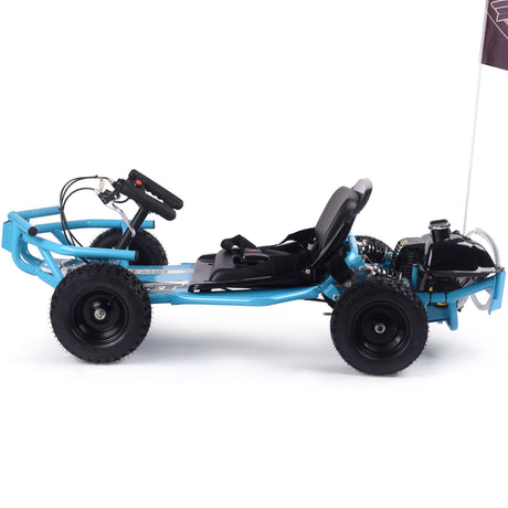MotoTec Sandman Kids Gas Powered 49cc Go Kart - Blue