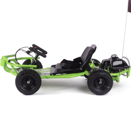 MotoTec Sandman Kids Gas Powered 49cc Go Kart - Green