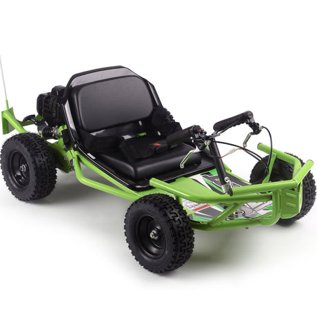 MotoTec Sandman Kids Gas Powered 49cc Go Kart - Green