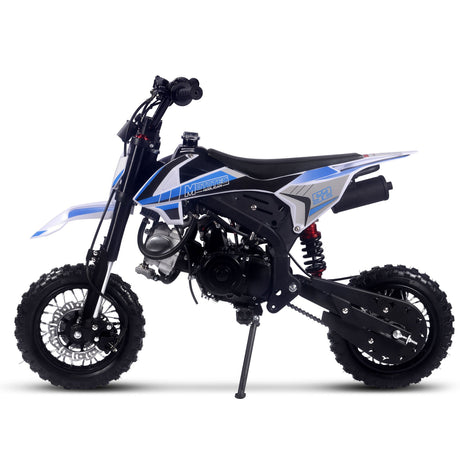 MotoTec - Hooligan 72cc 4-Stroke Gas Dirt Bike Blue