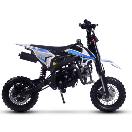 MotoTec - Hooligan 72cc 4-Stroke Gas Dirt Bike Blue