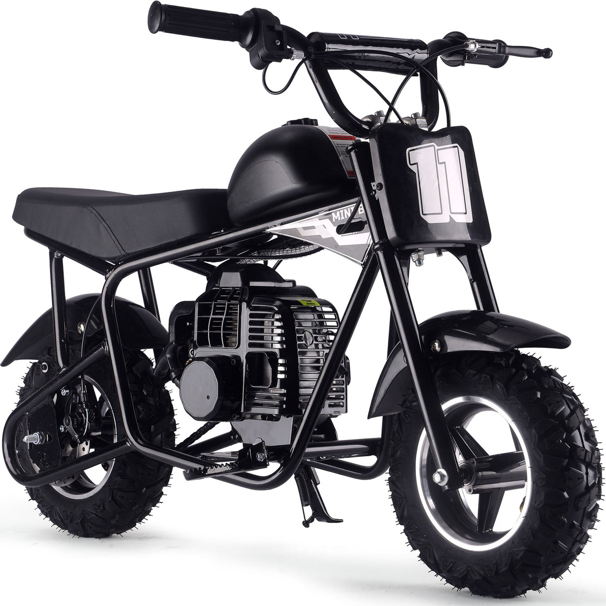 MotoTec Urchin 49cc 2-Stroke Kids Gas Mini Bike - Black