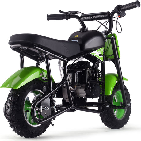 MotoTec Urchin 49cc 2-Stroke Kids Gas Mini Bike - Green