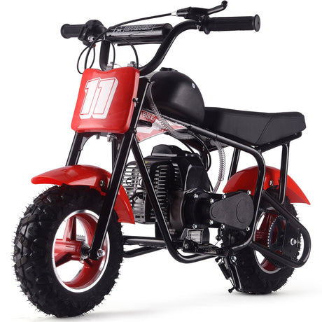 MotoTec Urchin 49cc 2-Stroke Kids Gas Mini Bike - Red