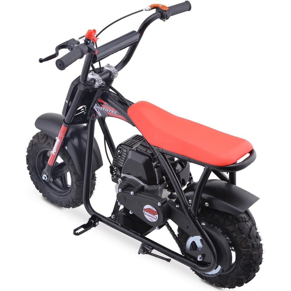 MotoTec Bandit 52cc 2-Stroke Kids Gas Mini Bike - Red