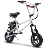 MotoTec 49cc Gas Mini Bike V2 - Silver
