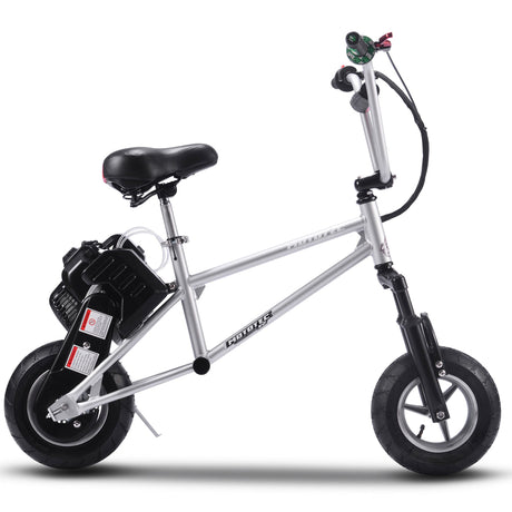 MotoTec 49cc Gas Mini Bike V2 - Silver