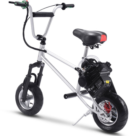 MotoTec 49cc Gas Mini Bike V2 - Silver
