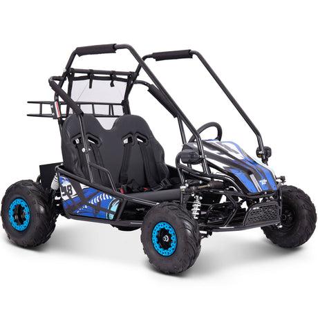 MotoTec Mud XL 60v 2000w Electric Go Kart Full Suspension - Blue