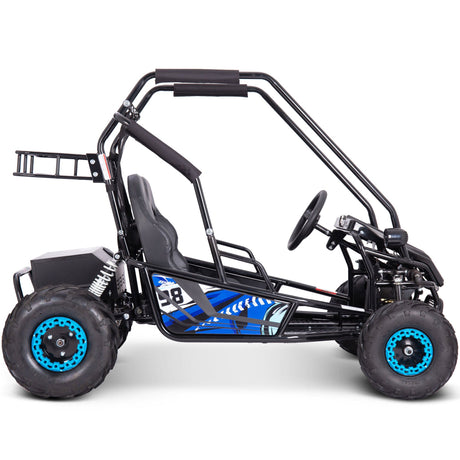 MotoTec Mud XL 60v 2000w Electric Go Kart Full Suspension - Blue