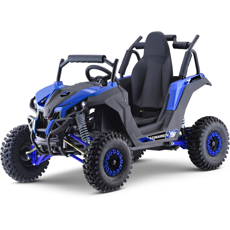 MotoTec - Raider Kids UTV 48v 1200w Full Suspension Green - Blue