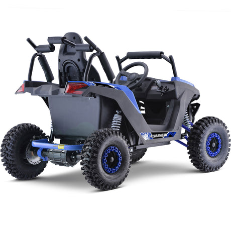 MotoTec - Raider Kids UTV 48v 1200w Full Suspension Green - Blue