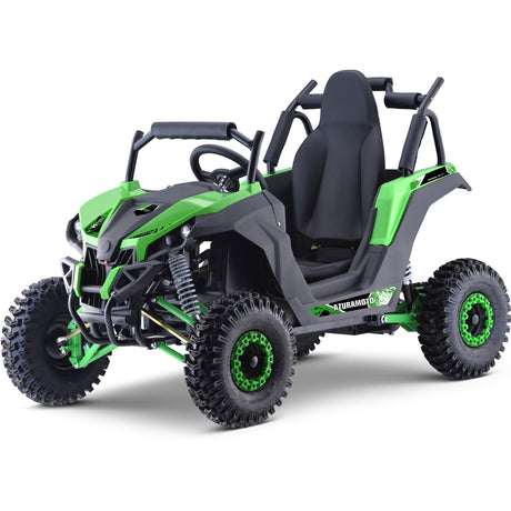 MotoTec - Raider Kids UTV 48v 1200w Full Suspension Green - Green