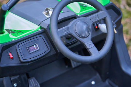 MotoTec - Raider Kids UTV 48v 1200w Full Suspension Green - Red