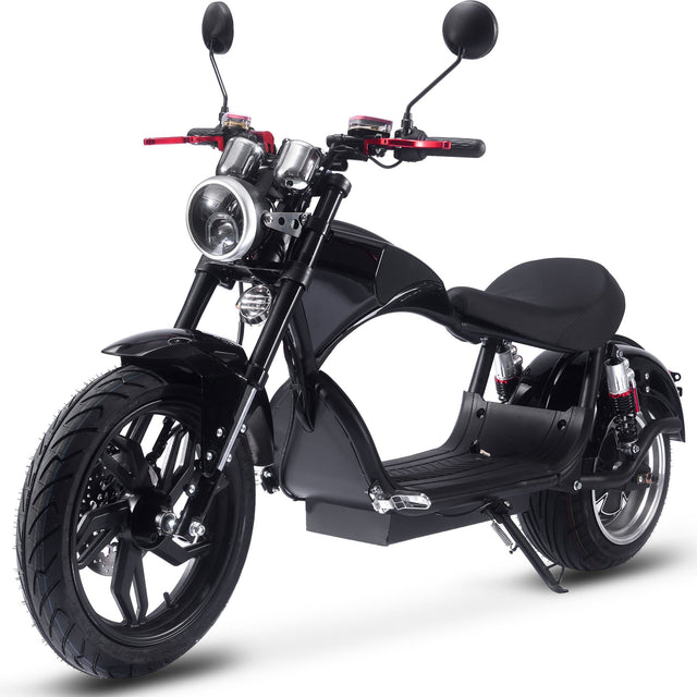 MotoTec Raven 60v 30ah 2500w Lithium Electric Scooter - Black