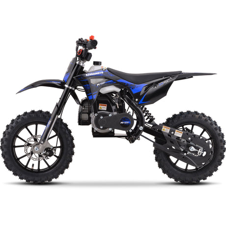 MotoTec Thunder 50cc 2-Stroke Kids Gas Dirt Bike - Blue