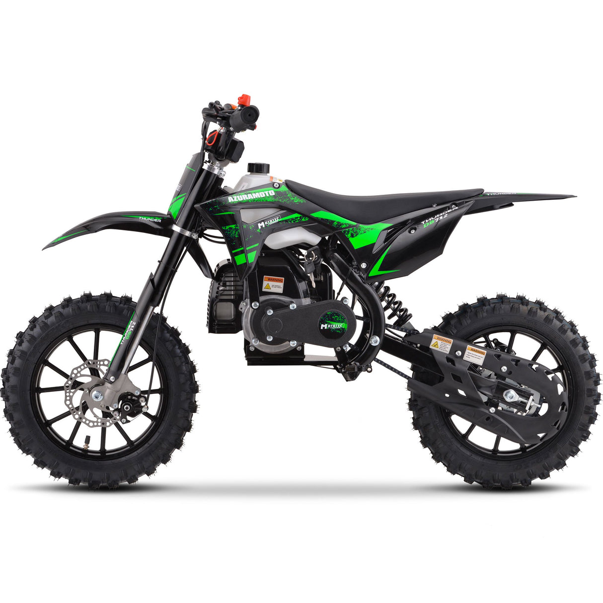 MotoTec Thunder 50cc 2-Stroke Kids Gas Dirt Bike - Green