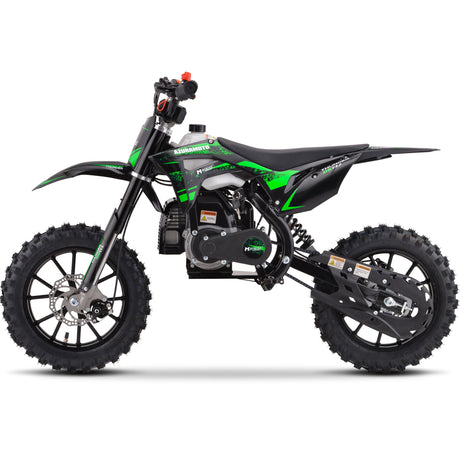 MotoTec - Thunder 50cc 2-Stroke Kids Gas Dirt Bike Green