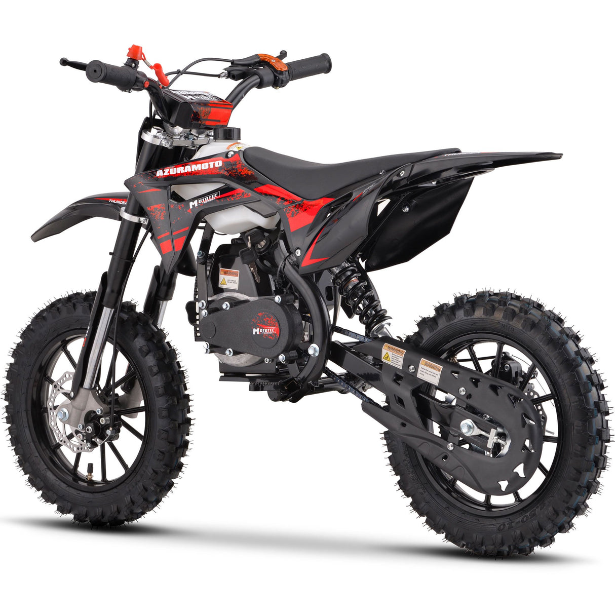MotoTec Thunder 50cc 2-Stroke Kids Gas Dirt Bike - Red