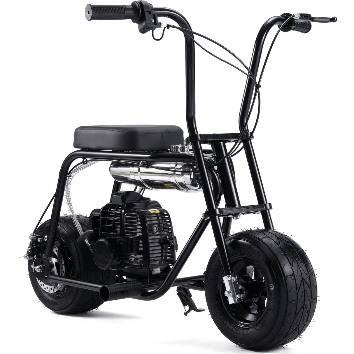 MotoTec Wild Rover 49cc 2-Stroke Kids Gas Mini Bike - Black