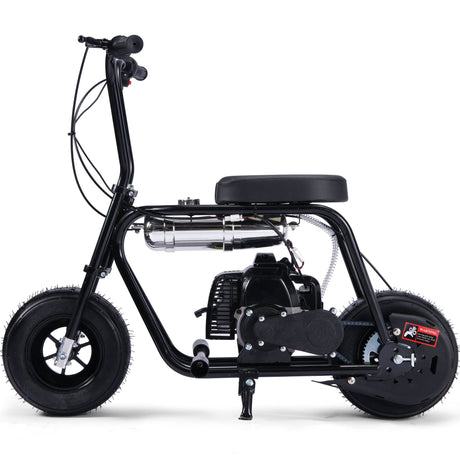 MotoTec Wild Rover 49cc 2-Stroke Kids Gas Mini Bike - Black