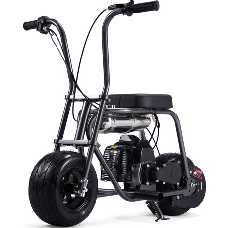 MotoTec Wild Rover 49cc 2-Stroke Kids Gas Mini Bike - Grey
