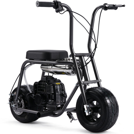 MotoTec Wild Rover 49cc 2-Stroke Kids Gas Mini Bike - Grey