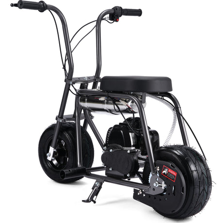 MotoTec Wild Rover 49cc 2-Stroke Kids Gas Mini Bike - Grey