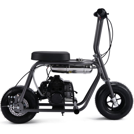 MotoTec Wild Rover 49cc 2-Stroke Kids Gas Mini Bike - Grey