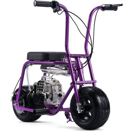 MotoTec Wild Rover 49cc 2-Stroke Kids Gas Mini Bike - Purple