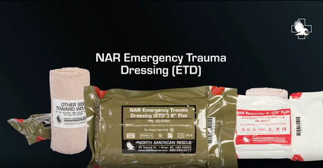 North American Rescue - Flat Emergency Trauma Dressing (ETD), 6 inches
