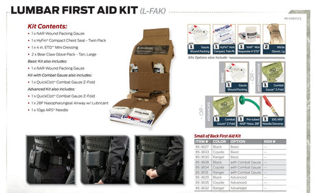 North American Rescue – Lumbar First Aid Kit (L-FAK) Compact IFAK