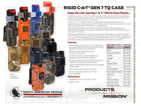 North American Rescue - Rigid Gen 7 C-A-T TQ Case – Black